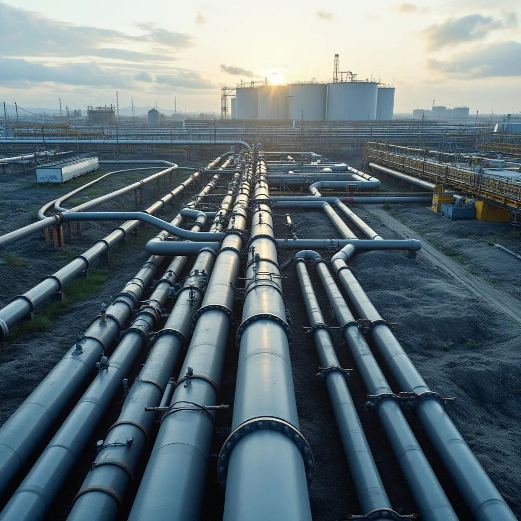 Infraestructura de transporte de gas y petróleo